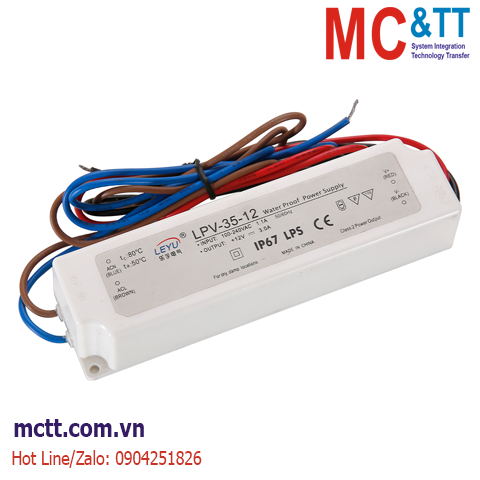 Bộ đổi nguồn đèn LED chống nước MCTT-LPV-35-15 36W, 15VDC, 2.4A