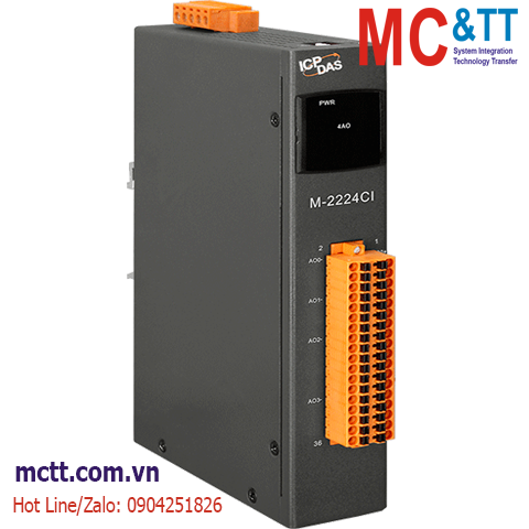 Module RS-485 Modbus RTU 4 kênh đầu ra tương tự AO ICP DAS M-2224CI CR