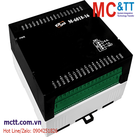 Module RS-485 Modbus RTU 16 kênh đầu vào tương tự AI ICP DAS M-6018-16 CR