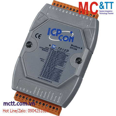 Module RS-485 Modbus RTU 6 kênh đầu vào RTD ICP DAS M-7015P-G CR