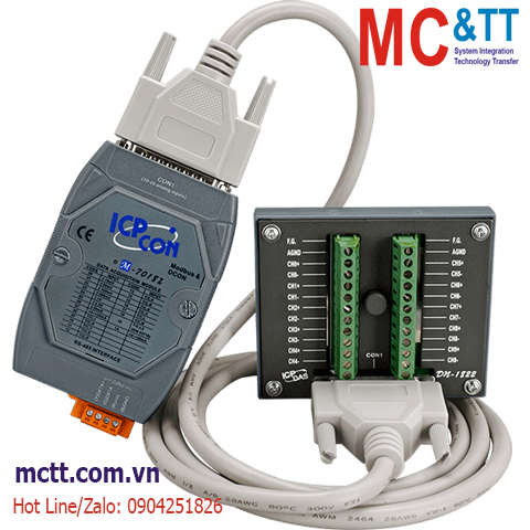 Module RS-485 Modbus RTU 10 kênh đầu vào tương tự AI (Dòng điện, điện áp, cặp nhiệt) ICP DAS M-7018Z-G/S2 CR