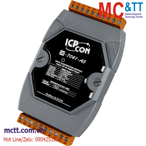 Module RS-485 Modbus RTU 14 kênh đầu vào số DI ICP DAS M-7041-A5-G CR