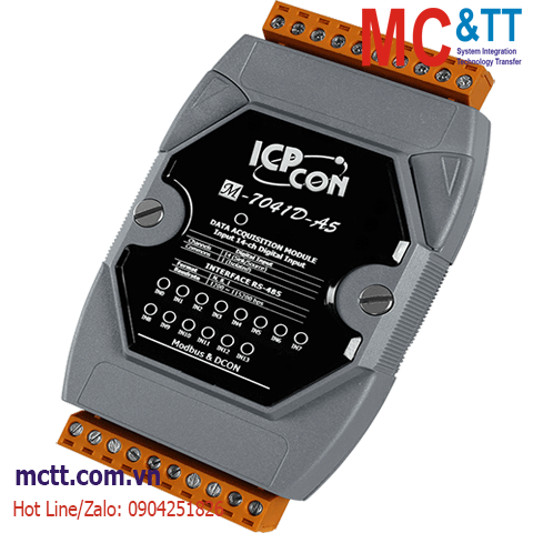 Module RS-485 Modbus RTU 14 kênh đầu vào số DI ICP DAS M-7041D-A5-G CR
