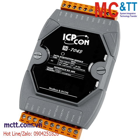 Module RS-485 Modbus RTU 16 kênh đầu ra số DO ICP DAS M-7043-G CR