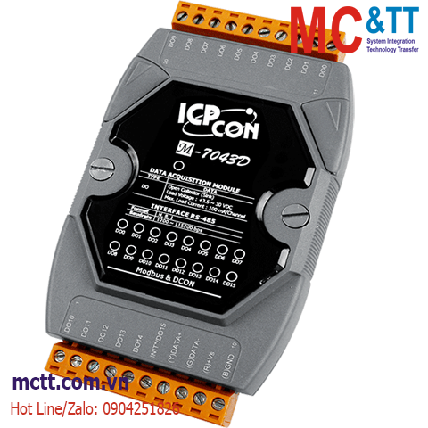 Module RS-485 Modbus RTU 16 kênh đầu ra số DO ICP DAS M-7043D-G CR