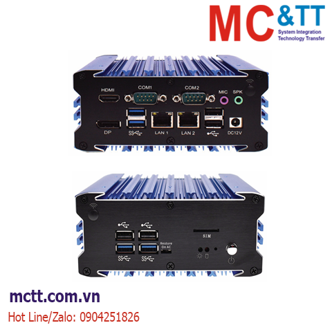 Máy tính nhúng công nghiệp không quạt (2 LAN + 2 COM) MCTT MBOX-2L2C