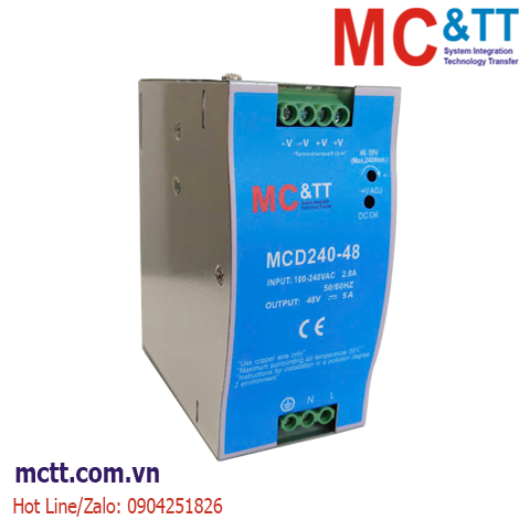Bộ đổi nguồn Din-Rail MCTT MCD240-48 240W, 48VDC, 5A
