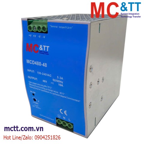 Bộ đổi nguồn Din-Rail MCD480-48 480W, 48VDC, 10A