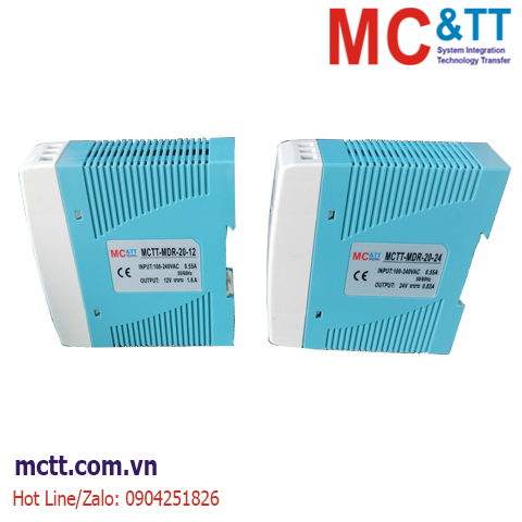 Bộ đổi nguồn Din-Rail MCTT-MDR-20-12 20W, 12VDC, 1.67A