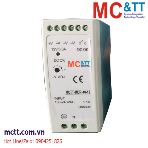 Bộ đổi nguồn Din-Rail MCTT-MDR-60-15 60W, 15VDC, 4A