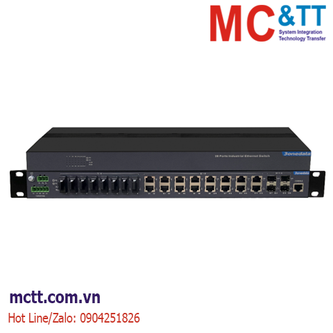 Switch công nghiệp IEC61850 quản lý 16 cổng Gigabit Ethernet + 8 cổng Quang + 4 cổng Gigabit SFP 3onedata MES5200-16GT8F4GS-2HV