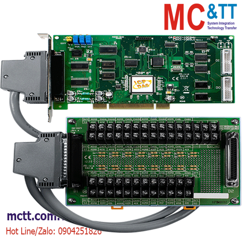 Card PCI 32 kênh AI 12 bits 44 kS/s + 2 kênh AO + 16 kênh DI/DO + 3 kênh Timer/Counter/Frequency ICP DAS PCI-1002HU/S CR