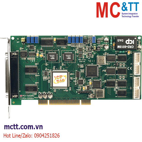 Card PCI 32 kênh AI 12 bits 44 kS/s + 2 kênh AO + 16 kênh DI/DO + 3 kênh Timer/Counter/Frequency ICP DAS PCI-1202HU/8K CR