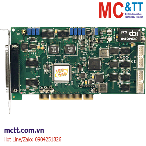 Card PCI 32 kênh AI 12 bits 110 kS/s + 2 kênh AO + 16 kênh DI/DO + 3 kênh Timer/Counter/Frequency ICP DAS PCI-1202LU/8K CR