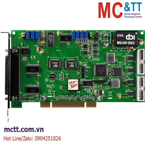 Card PCI 32 kênh AI 16 bits 200 kS/s + 2 kênh AO + 16 kênh DI/DO + 3 kênh Timer/Counter/Frequency ICP DAS PCI-1602FU CR