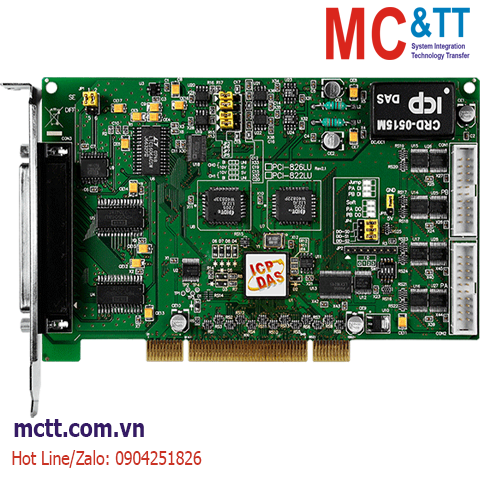 Card PCI 32 kênh AI 16 bits 250 kS/s + 2 kênh AO + 32 kênh DI/DO ICP DAS PCI-826LU CR