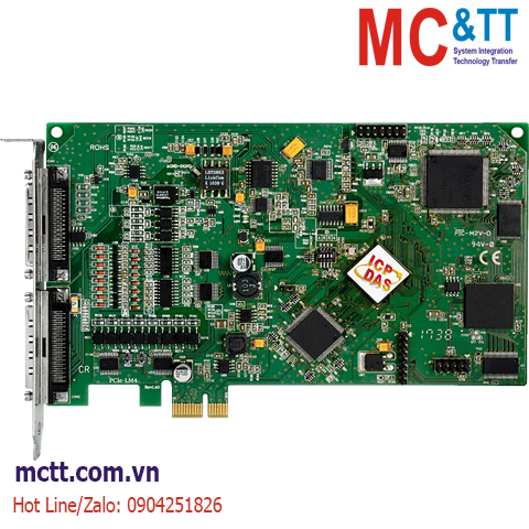 Card PCI Express 4 kênh Load Cell (Strain Gauge) 24 bit, 15 kS/s + 4 kênh AI + 2 kênh Encoder + 2 kênh ra xung +16 kênh vào/ra số DIO ICP DAS PCIe-LM4 CR