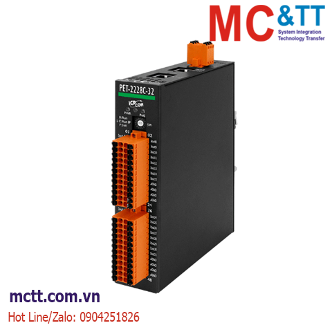Module 2 cổng PoE Modbus TCP & MQTT 32 kênh AO ICP DAS PET-2228C-32 CR
