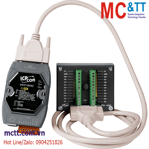 Module PoE Ethernet Modbus TCP 10 kênh AI Thermocouple + 6 kênh DO ICP DAS PET-7019Z/S2 CR