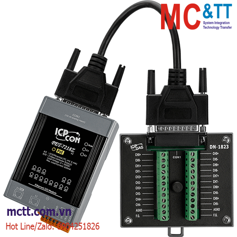 Module 2 cổng PoE Ethernet Modbus TCP 10 kênh AI (Thermocouple) + 3 kênh DO ICP DAS PET-7218Z/S3 CR