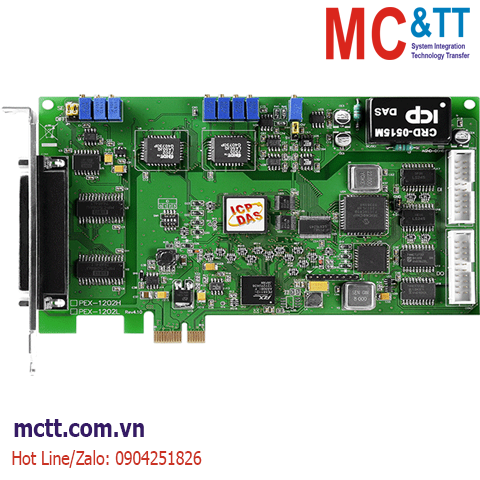 Card PCI Express 32 kênh AI 12 bits, 44 kS/s + 2 kênh AO +16 kênh vào/ra số DIO ICP DAS PEX-1202H CR