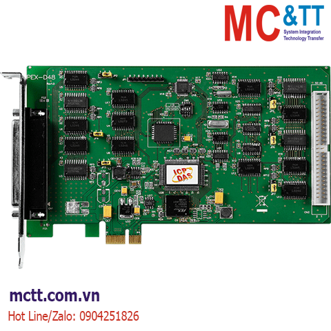 Card PCI Express 48 kênh vào/ra số DI/DO + 2 kênh Timer/Counter/Frequency ICP DAS PEX-D48 CR
