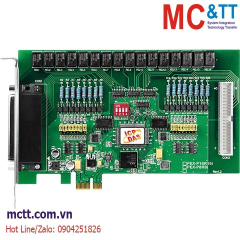 Card PCI Express 16 kênh DI + 16 kênh Relay ICP DAS PEX-P16R16i CR