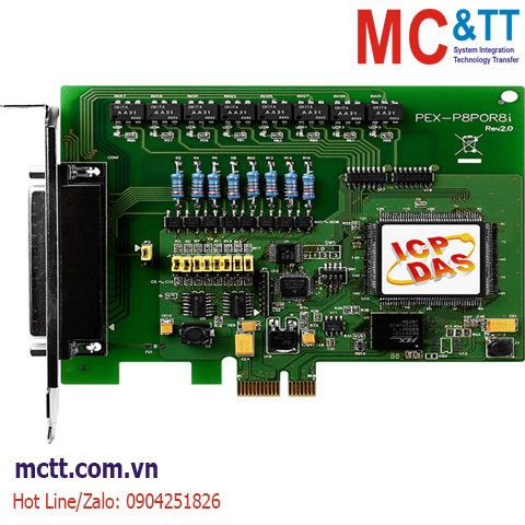 Card PCI Express 8 kênh DI + 8 kênh PhotoMOS Relay ICP DAS PEX-P8POR8i CR