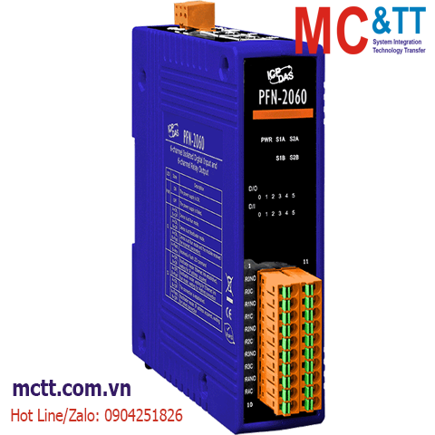 Module Profinet 6 kênh đầu vào số DI + 6 kênh đầu ra Relay ICP DAS PFN-2060 CR