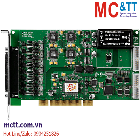 Card PCI 16 kênh AO 14-bit + 16 kênh DI/DO + 3 kênh Timer/Counter/Frequency ICP DAS PISO-DA16U CR