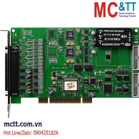 Card PCI 8 kênh AO 14-bit + 16 kênh DI/DO + 3 kênh Timer/Counter/Frequency ICP DAS PISO-DA8U CR