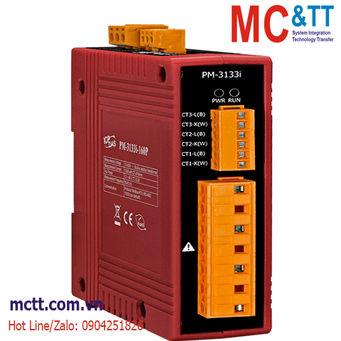 Thiết bị đo điện thông minh 3 pha 100A RS-485 Modbus RTU ICP DAS PM-3133i-160P CR