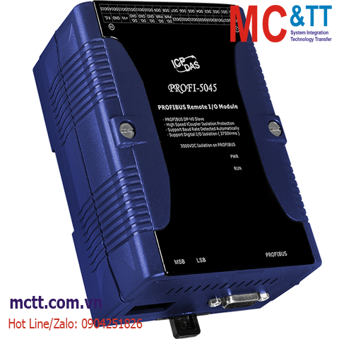 Module Profibus Slave 24 kênh đầu ra số DO ICP DAS PROFI-5045 CR