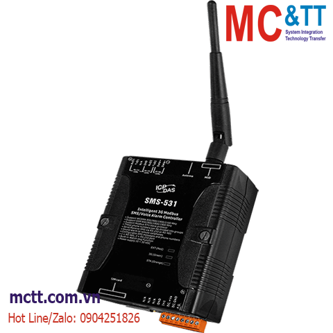 Bộ điều khiển cảnh báo Modbus SMS/3G ICP DAS SMS-531 CR
