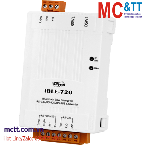 Bộ chuyển đổi RS-232/422/485 sang Bluetooth LE ICP DAS tBLE-720 CR