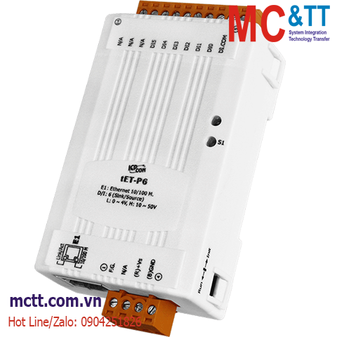 Module Ethernet Modbus TCP 6 kênh DI ICP DAS tET-P6 CR