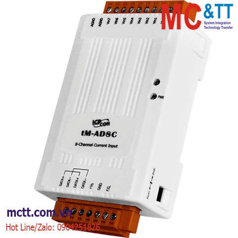 Module RS-485 Modbus RTU 8 kênh đầu vào tương tự AI ICP DAS tM-AD8C CR