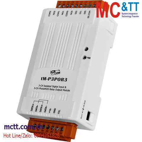 Module RS-485 Modbus RTU 3 kênh DI + 3 kênh Relay ICP DAS tM-P3POR3 CR