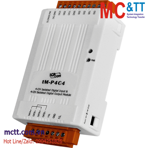 Module RS-485 Modbus RTU 4 kênh DI+ 4 kênh DO ICP DAS tM-P4C4 CR