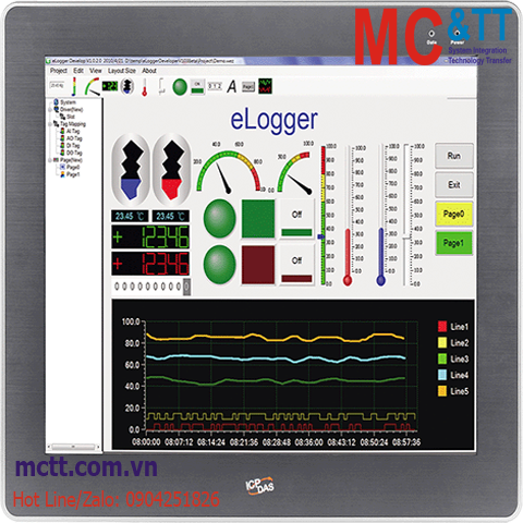 Màn hình cảm ứng công nghiệp 17 inch ICP DAS TP-7170/NP CR