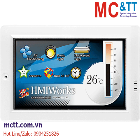 Màn hình cảm ứng HMI 4.3 inch RS-232/485/Ethernet Modbus RTU/TCP ICP DAS TPD-433F-H CR