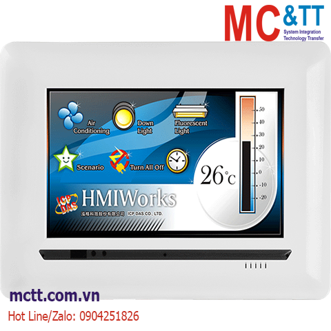 Màn hình cảm ứng HMI 7 inch RS-232/485/Ethernet Modbus RTU/TCP ICP DAS TPD-703 CR