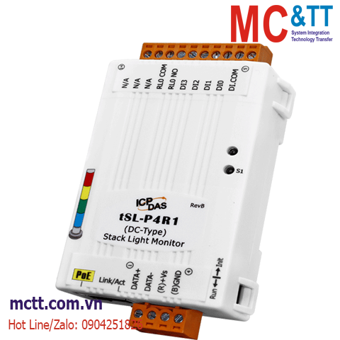 Module giám sát trạng thái đèn tháp cảnh báo ICP DAS tSL-P4R1 CR