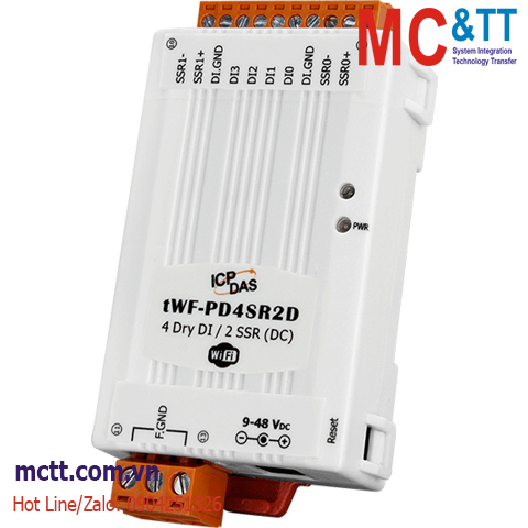 Module Wi-Fi Modbus TCP 4 kênh DI + 2 kênh DC SSR ICP DAS tWF-PD4SR2D CR