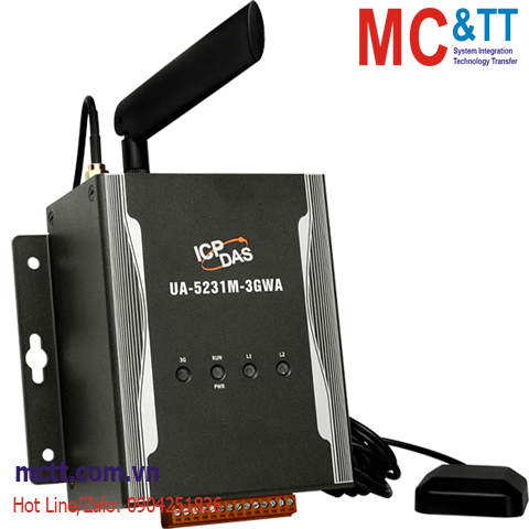 Bộ truyền thông IoT Gateway (IIoT Communication Server) + WCDMA (3G) ICP DAS UA-5231M-3GWA CR