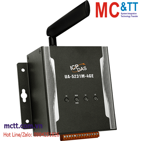Bộ truyền thông IoT Gateway (IIoT Communication Server) + LTE (4G) ICP DAS UA-5231M-4GE CR