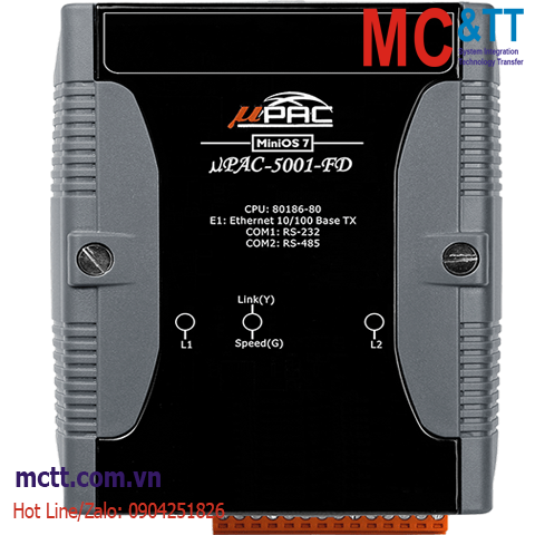 Bộ lập trình nhúng MiniOS7 PAC với CPU 80186-80 ICP DAS uPAC-5001-FD CR