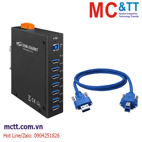 Hub công nghiệp 7 cổng USB 3.0 ICP DAS USB-2563M7 CR