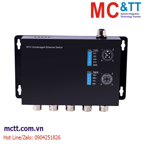 Switch công nghiệp 5 cổng Ethernet M12 USR-ISF005-M12-CZ