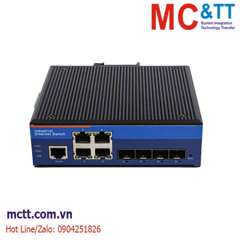 Switch công nghiệp Layer 3 quản lý 4 cổng Gigabit Ethernet + 4 cổng 10G SFP+ USR-ISGX404-SFP